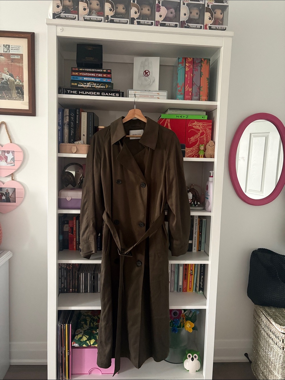 Minimally used size M aritzia babaton trench coat in olive
